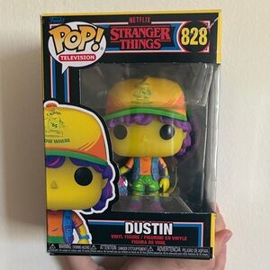 Funko Pop Stranger Things Dustin Yellow and Purple Figure -Exclusive-